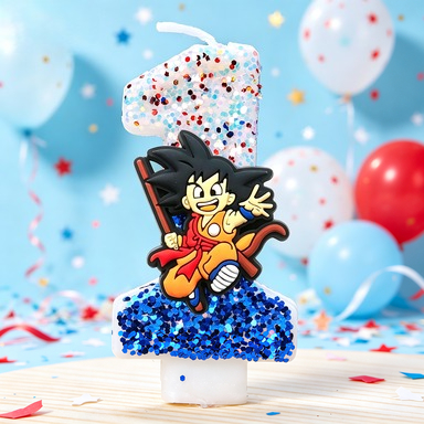 Holiday Candle Set - Dragon Ball Z Themed Number Cake