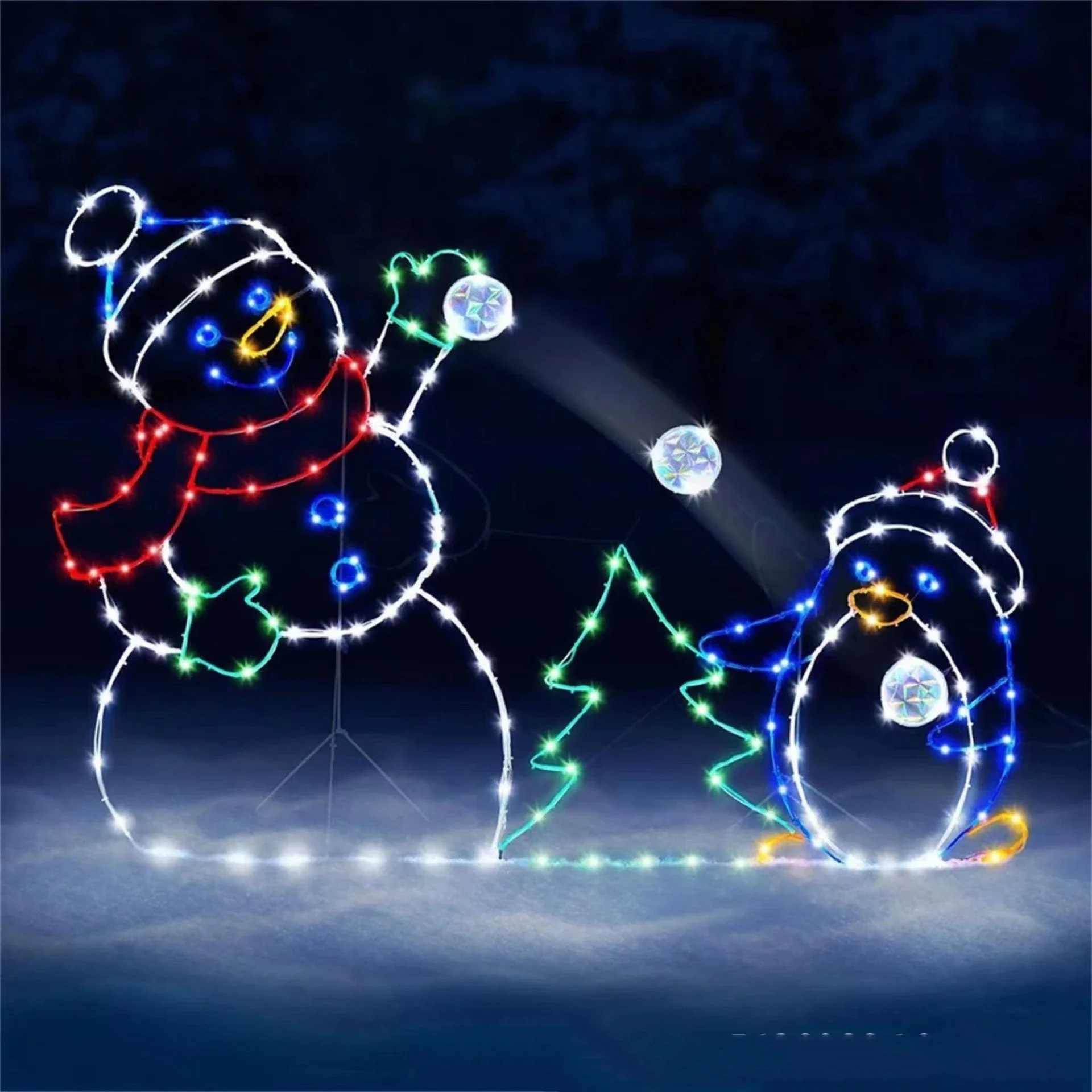 Animated Snowball Light LED Gl - đánh giá và giá Christmas Lights Outdoor