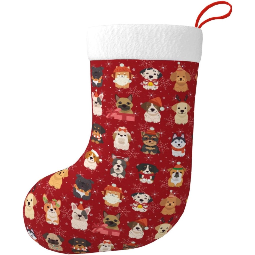 Cute Christmas Dogs Christmas  - đánh giá và giá Christmas Stocking Hanging