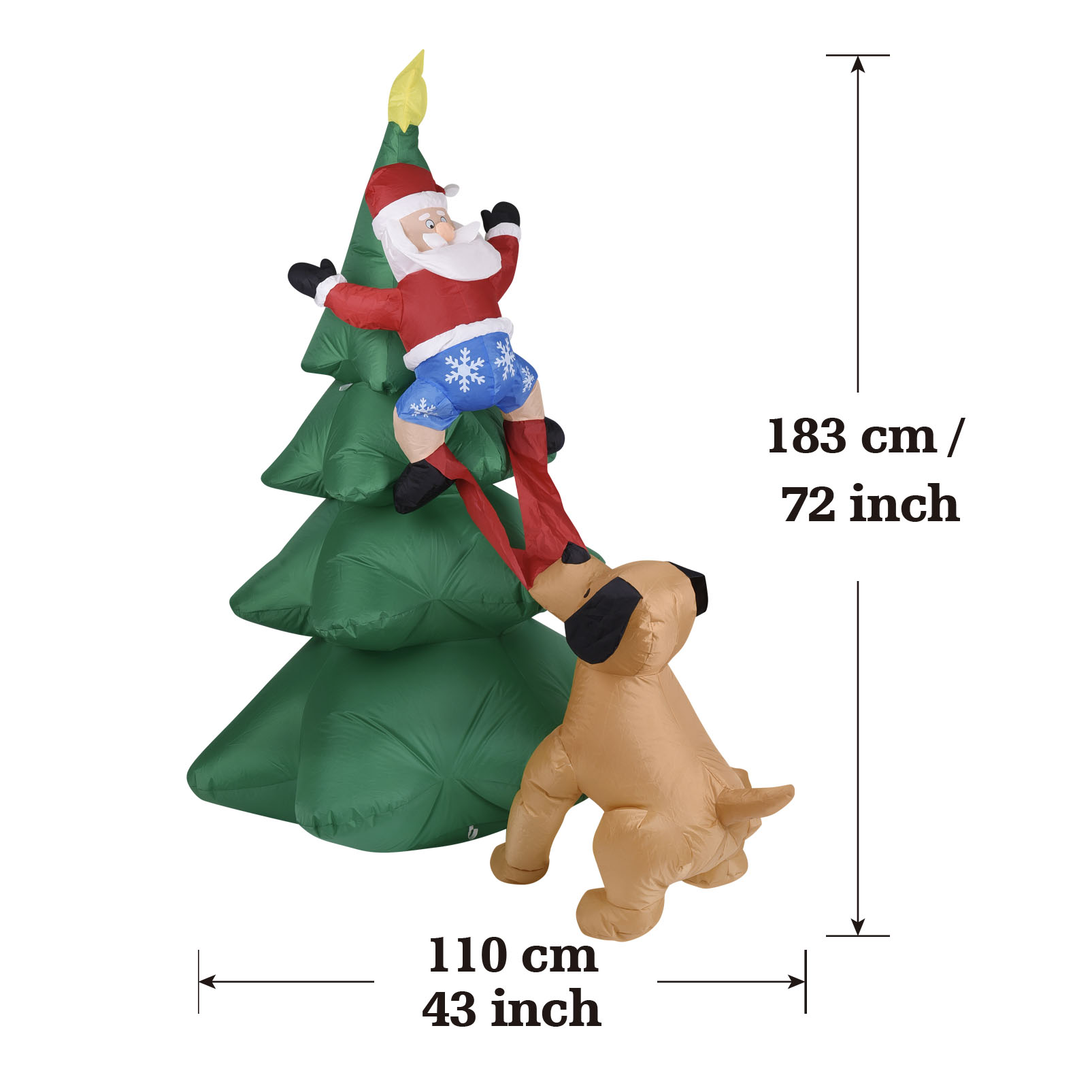 Christmas Inflatable Dog  w/Sa - đánh giá và giá Christmas Lights Outdoor