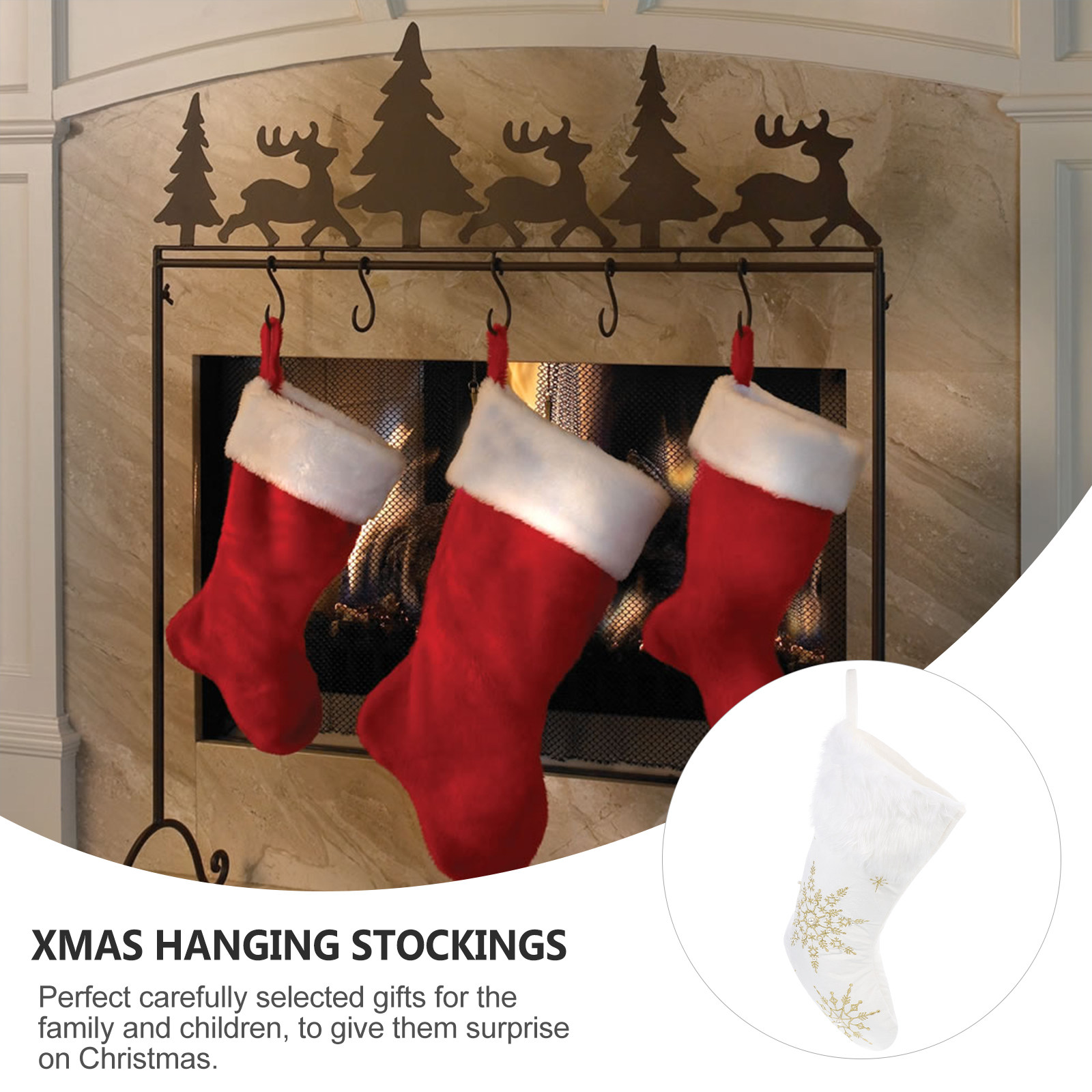 1Pcs Xmas Sock Decor Hanging P - đánh giá và giá Christmas Stocking Hanging