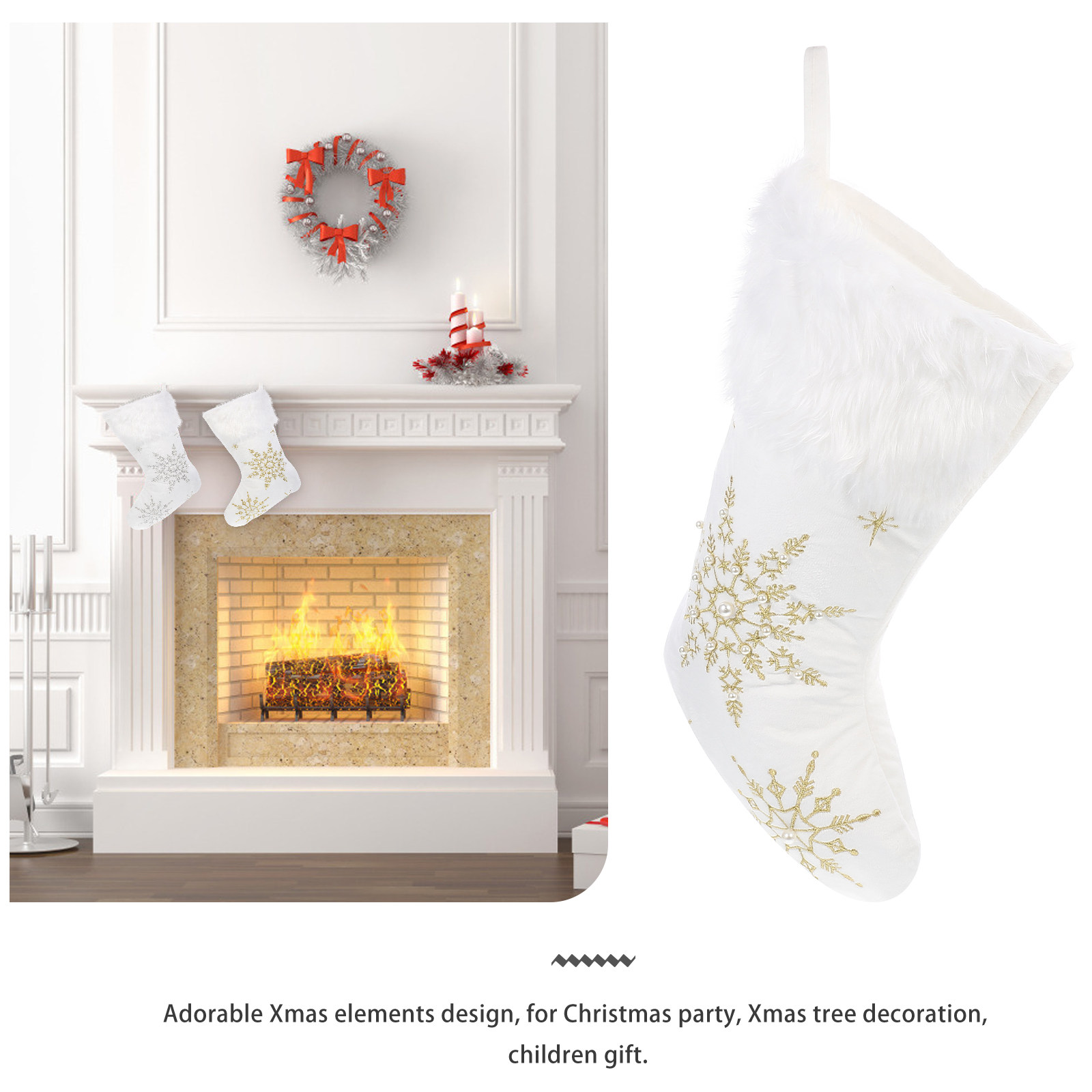 1Pcs Xmas Sock Decor Hanging P - đánh giá và giá Christmas Stocking Hanging