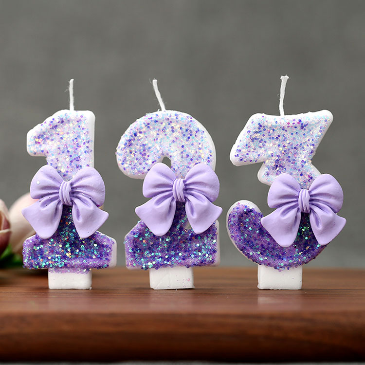 Creative Glitter Gradual Purpl - đánh giá và giá Holiday Candle Set