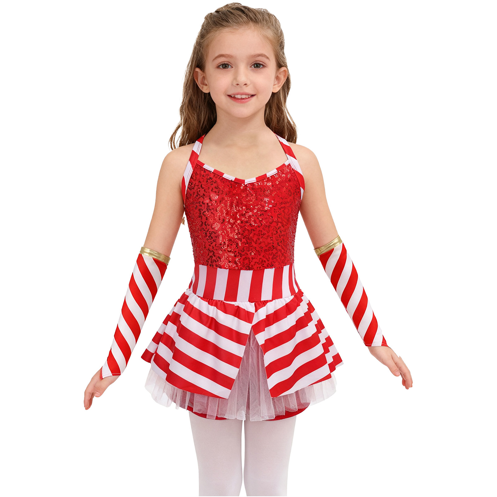 Girls Christmas Candy Cane Dan - đánh giá và giá Elf Costume Christmas