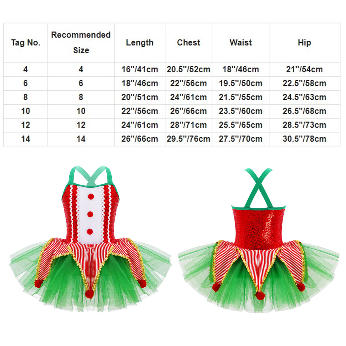 Kids Girls Sleeveless Sequins  - đánh giá và giá Elf Costume Christmas